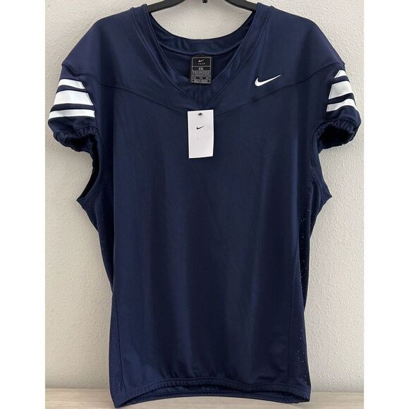 Nike CI3767-420 Mens Sz XXL Football Performance Jersey Mesh Vented NAVY BLUE - Picture 1 of 7